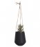 Present Time Flower pot Hanging pot Skittle medium matt matt black (PT2846BK)