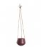 Present Time Flower pot Hanging pot Skittle ceramic small matt burgundy red (PT2845RD)