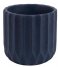 Present Time Flower pot Plant pot Stripes cement large dark blue (PT3600BL)