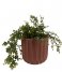 Present Time Flower pot Plant pot Stripes cement medium clay brown (PT3601BR)
