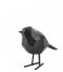 Present Time Decorative object Statue bird small polyresin Matt black (PT3335BK)
