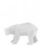 Present Time Decorative object Statue Origami Bear polyresin large matt white (PT3380WH)