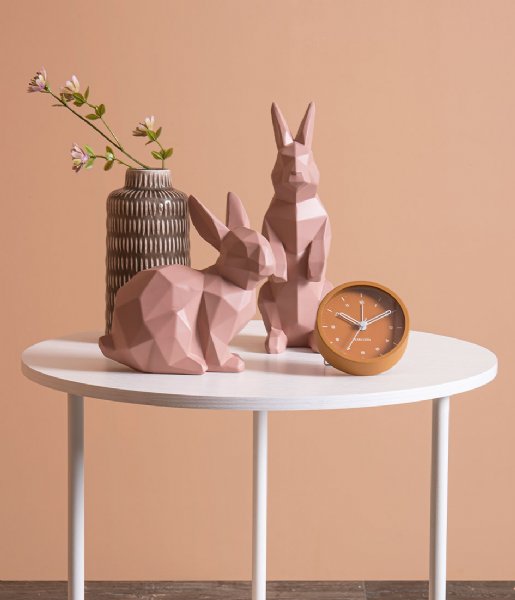 Present Time Decorative object Statue Origami Bunny Standing Polyresin Matt Matt Pink (PT3493PI)