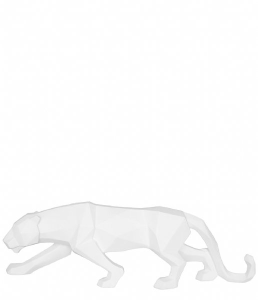 Present Time Decorative object Statue Origami Panther polyresin matt White (PT3431WH)