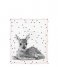 Present Time Kitchen Tea towel Hearts Deer w. Cotton hearts deer (PT3136)