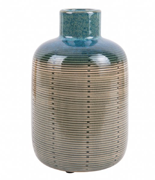 Present Time Flower pot Vase Bottle ceramic medium Green (PT3594GR)