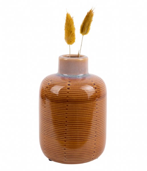 Present Time Flower pot Vase Bottle ceramic small Yellow (PT3593YE)