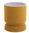 Present Time Flower pot Vase Cast rounded small ceramic Ochre Yellow (PT3478YE)