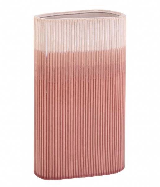 Present Time Flower pot Vase Triangle ceramic medium Pink (PT3591PI)
