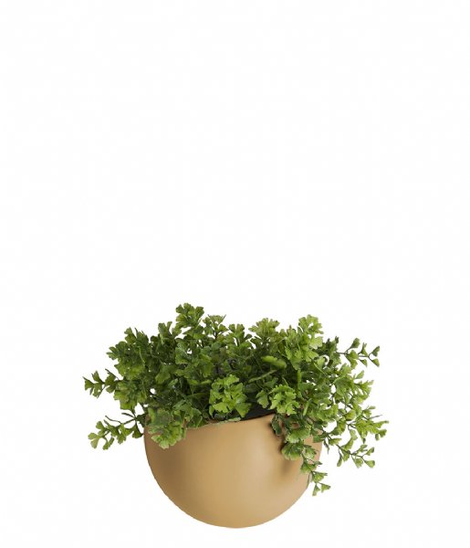 Present Time Flower pot Wall plant pot Globe ceramic sand brown (PT3382SB)