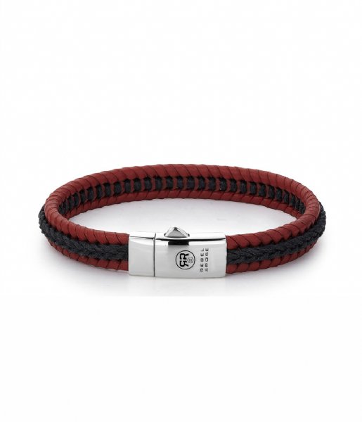 Rebel and Rose Bracelet Dual Twisted Black-Red Zwart/Rood