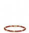 Rebel and Rose Bracelet Amazing Grace - 4mm - yellow gold plated Rood/goud-kleur