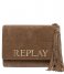Replay Crossbody bag Leather Shoulder Bag amber brown