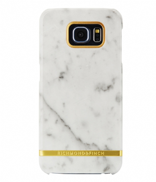 Richmond & Finch Smartphone cover Samsung Galaxy S6 Edge Marble Glossy white marble (11)