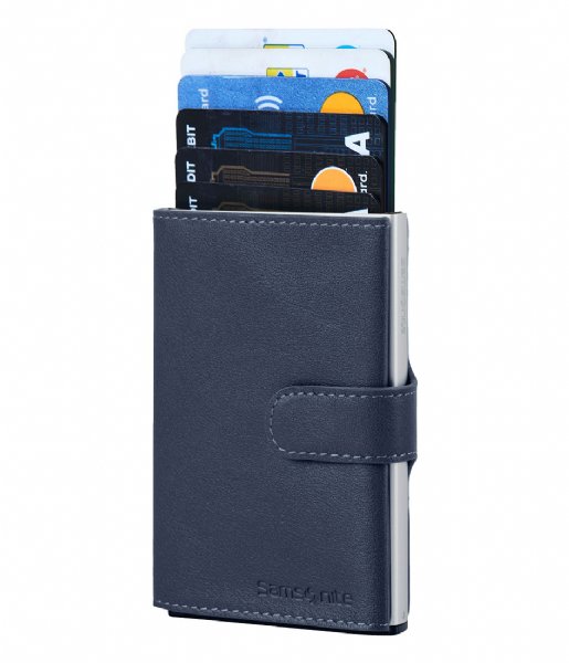 Samsonite Card holder Alu Fit Slide-Up Wallet Blue (1090)