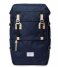 Sandqvist Laptop Backpack Harald 15 Inch navy with natural leather (1376)