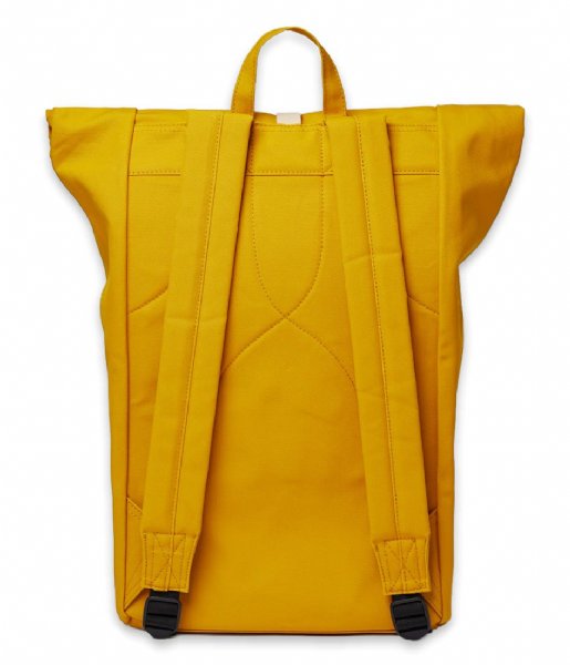 Sandqvist Everday backpack Dante Yellow with Natural Leather (SQA1576) 