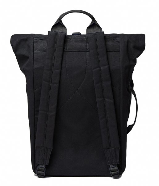 Sandqvist Laptop Backpack Dante Metal Hook 15 Inch Black with black webbing (SQA1579)