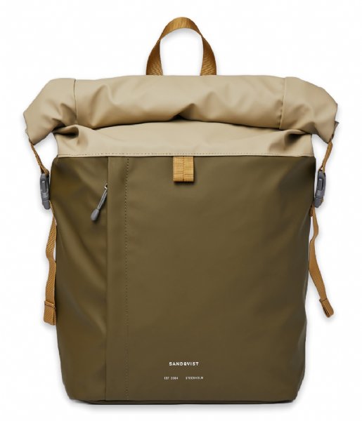 Sandqvist Laptop Backpack Konrad 13 Inch Multi Leaf Green Olive (SQA5202)