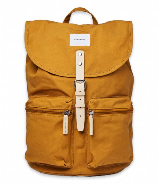 Sandqvist Laptop Backpack Roald Bronze with Natural Leather (SQA1876)