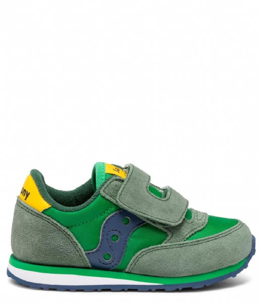 Saucony Sneaker Baby Jazz Hook-and-Loop Green Yellow Blue
