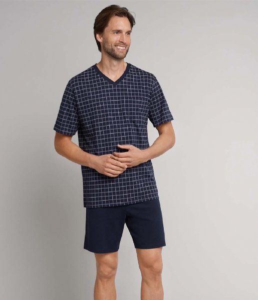 Schiesser Nightwear & Loungewear Pyjama Short Dark Blue (803)