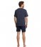 Schiesser Nightwear & Loungewear Pyjama Short Dark Blue (803)