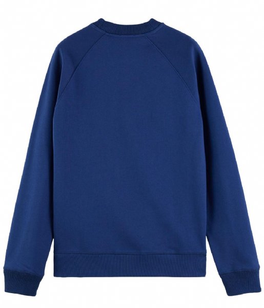 Scotch and Soda  Crew Sweater In Organic Cotton Sweat Americana Blue (4543)