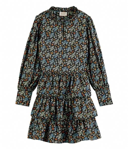 Scotch and Soda Dress Kids All-Over Printed Long-Sleeved Dress Combo D (0220)