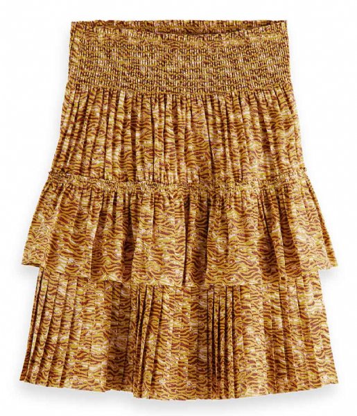 Scotch and Soda Skirt Smocked High Rise Mini Skirt Combo M (592)