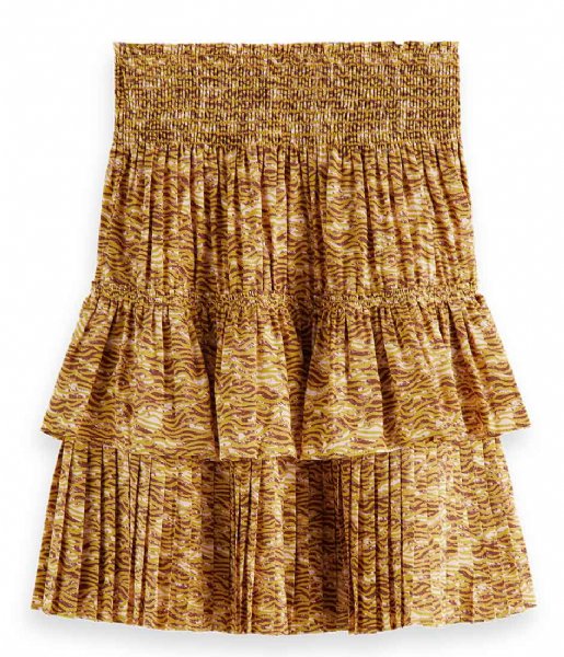 Scotch and Soda Skirt Smocked High Rise Mini Skirt Combo M (592)