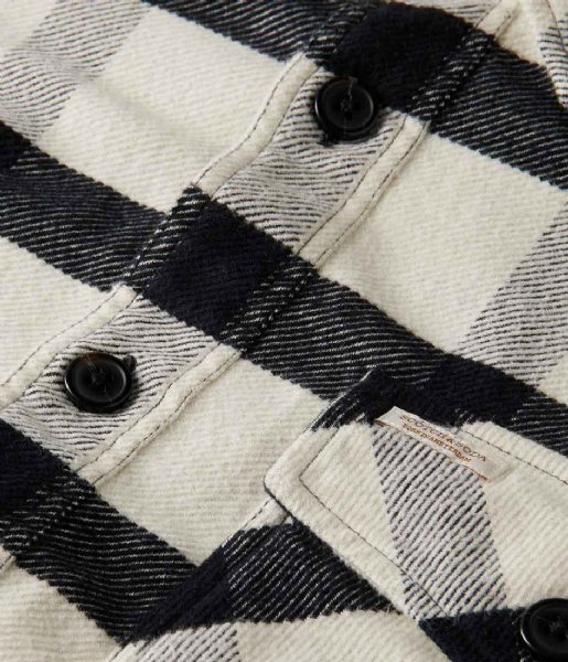 Scotch and Soda Top Checked brushed twill shirt in seasonal relaxed fit Combo A (0217)