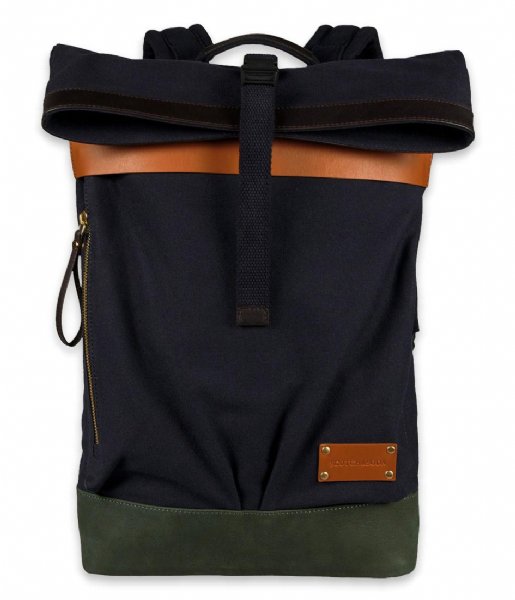 Scotch and Soda Everday backpack Leather and Suede-trimmed canvas backpack Combo A (0217)