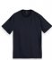 Scotch and Soda T shirt Classic solid organic cotton jersey crewneck t shirt Night (0002)