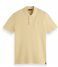 Scotch and Soda T shirt Organic cotton garment dyed pique polo with washing Flax (4189)