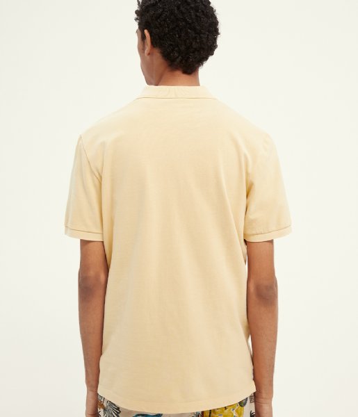 Scotch and Soda T shirt Organic cotton garment dyed pique polo with washing Flax (4189)