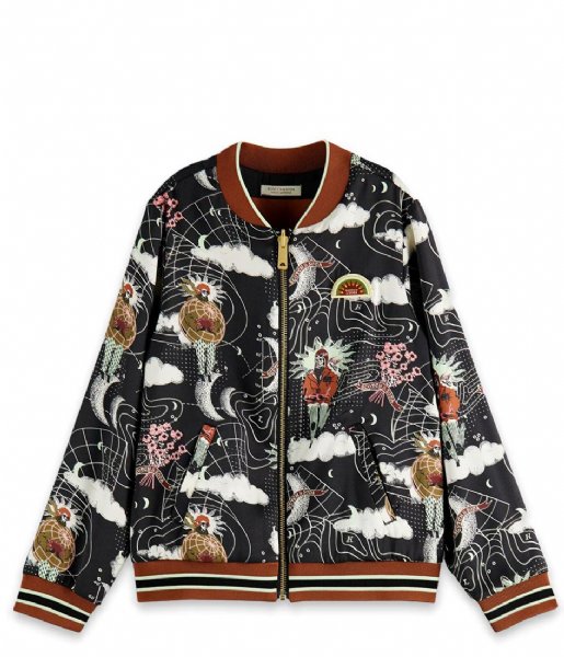 Scotch and Soda jacket Girls All-over printed reversible bomber Combo Z (605)