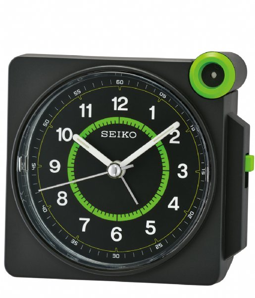 Seiko Alarm clock QHE183K Black/Green