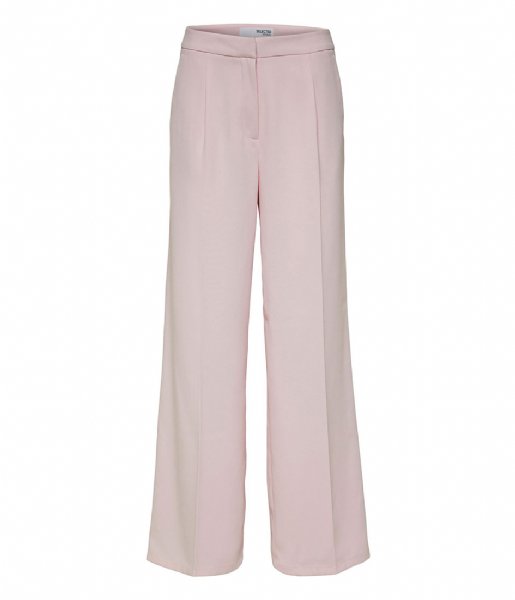 Selected Femme  Tinni Mid Waist Wide Pants Chalk Pink