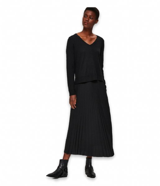 Selected Femme Skirt Alexis Mid Waist Midi Skirt B Black