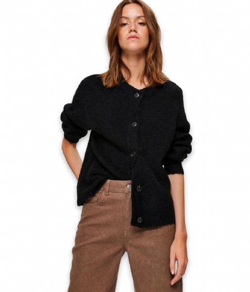 Selected Femme Cardigan Lulu Long Sleeve Knit Short Cardigan B Black