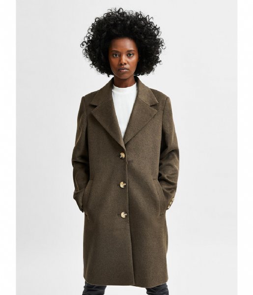 Selected Femme jacket Sasja Wool Coat Tarmac