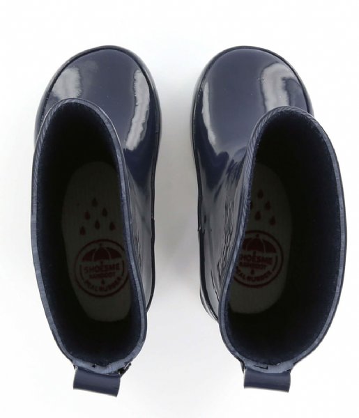 Shoesme Rain boot Rubber Laars met Fleece Sock Dark blue