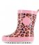 Shoesme Rain boot Rubber Laars met Fleece Sock Leopardo Pink