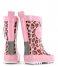 Shoesme Rain boot Rubber Laars met Fleece Sock Leopardo Pink