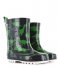 Shoesme Rain boot Rubber Laars met Fleece Sock Blue Dino Print