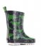 Shoesme Rain boot Rubber Laars met Fleece Sock Blue Dino Print
