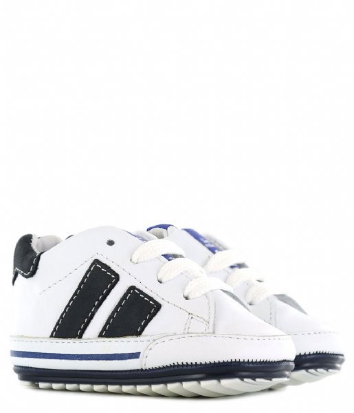 Shoesme Sneaker Baby-Proof White blue stripe
