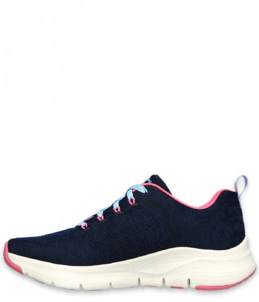 Skechers Sneaker Arch Fit Comfy Wave Navy Hot Pink