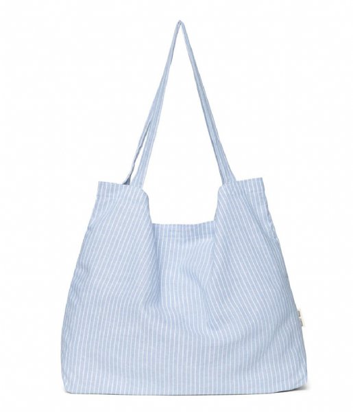 Studio Noos Shopper Linen Mom Bag Blue striped